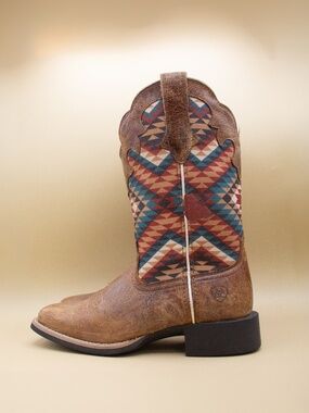 Ariat Aztec Round Up Western Leather Boots 10031580 Women's Size 6 B